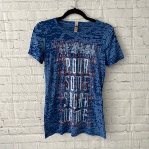 Def Leppard Y2K Pour Some Sugar On Me Graphic T-shirt Semi Sheer